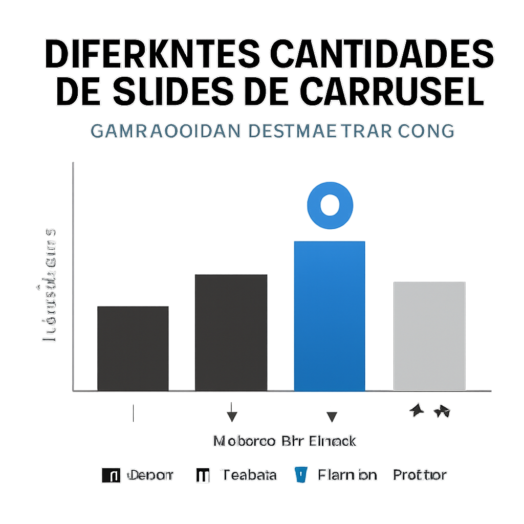 Gráfico ilustrativo sobre la cantidad óptima de slides en carruseles de Instagram según estudios