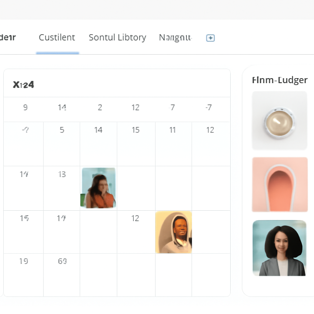 Interfaz de Later mostrando calendario de publicación para Instagram